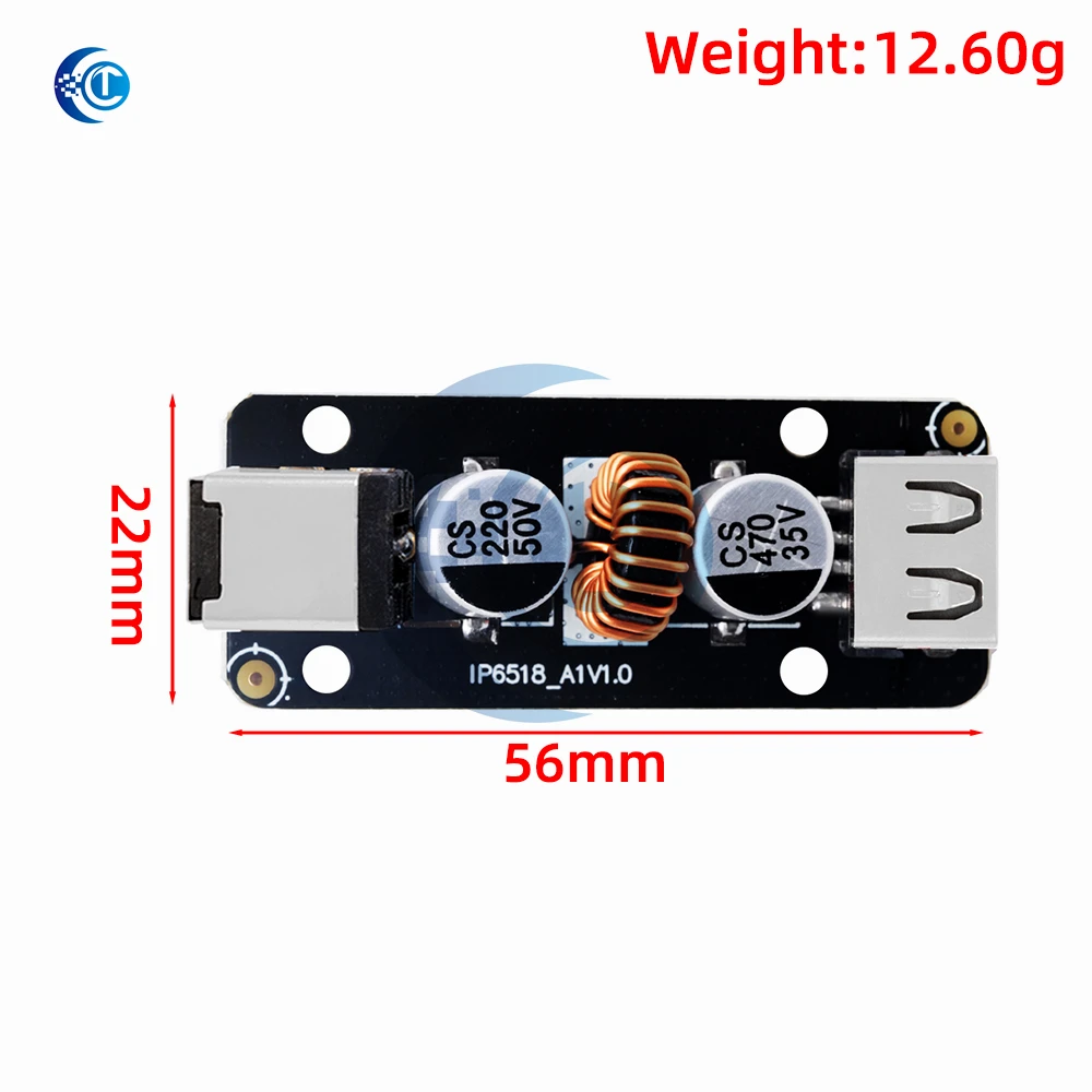 45W USB-C Full Protocol Charging Module IP6518 QC3.0 DC-DC Buck Adapter 10.5V-32V Input to 3V-20V Output