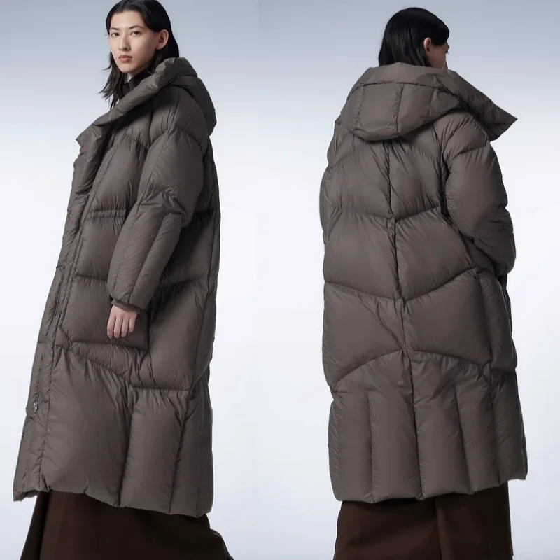 Thick Long Puffer Coats for Women, Hooded Jackets, Windproof Warm Outerwear, Extreme Cold, Winter, 2023, 2024