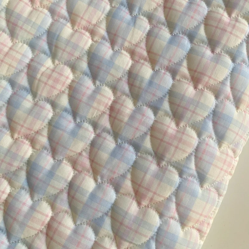 

40 pieces of quilted cotton blue check fabric for winter and autumn cotton coats, bags and cosmetic bags fabric