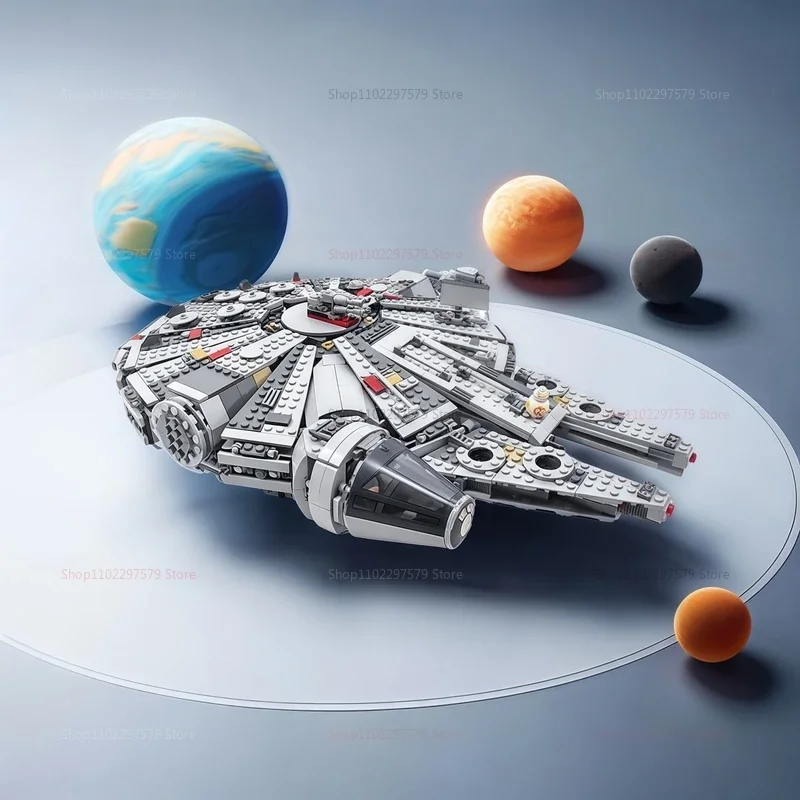2026 New Advanced Spaceship Building Blocks Set Creative DIY STEM Toy for Kid Adults Birthday Gift Educational Model Kit 1381Pcs view 6