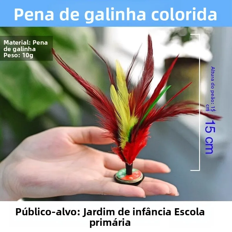 peteca-de-badminton-infantil-redonda-com-penas-coloridas-e-base-de-ferro-para-competicao-e-jogo-de-fitness-para-alunos-do-ens