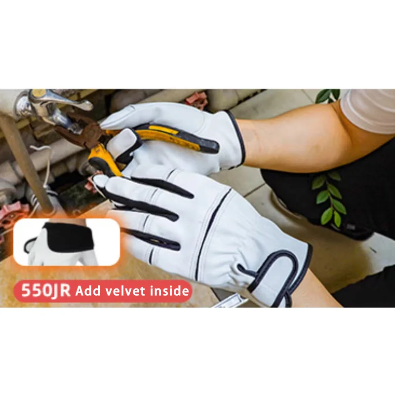 Welding Gloves Protection Gloves Anti-Ironing Pig Skin Wear-Resistant Thickened Durable Work Site Maintenance Handling Welders