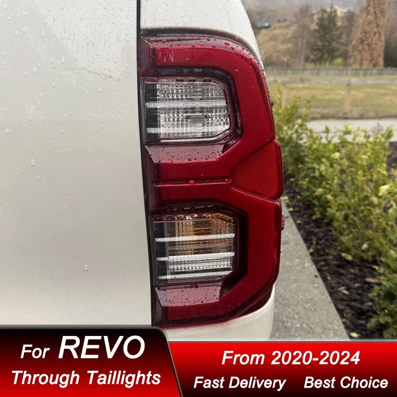 Suitable for Toyota Hilux REVO20-24 rear taillights left and right reverse light housings brake lampshades