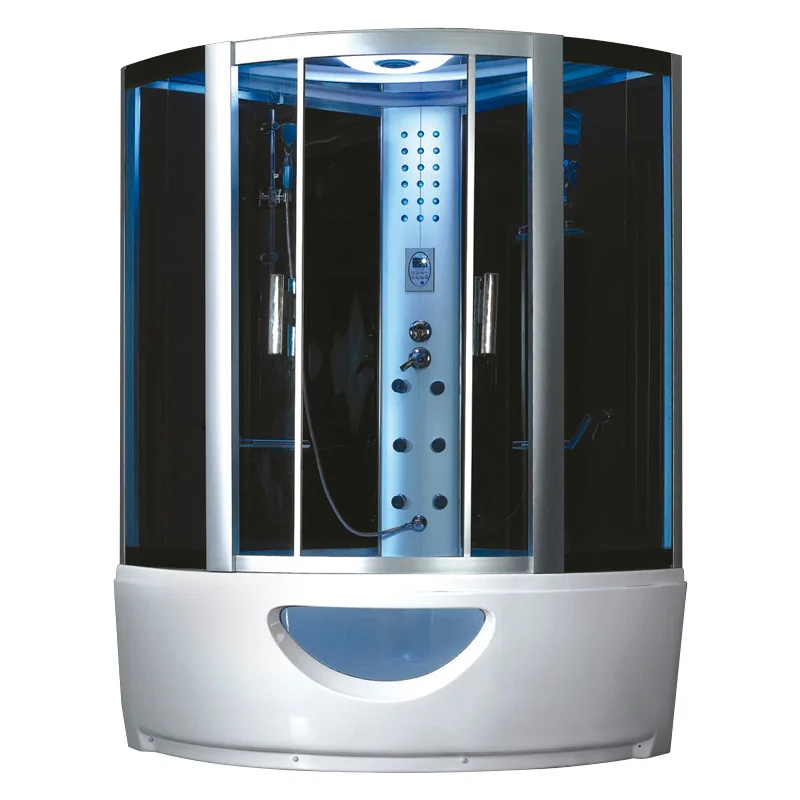 Stainless Steel Bathroom Bath Steam Shower Cabin With Whirlpool
