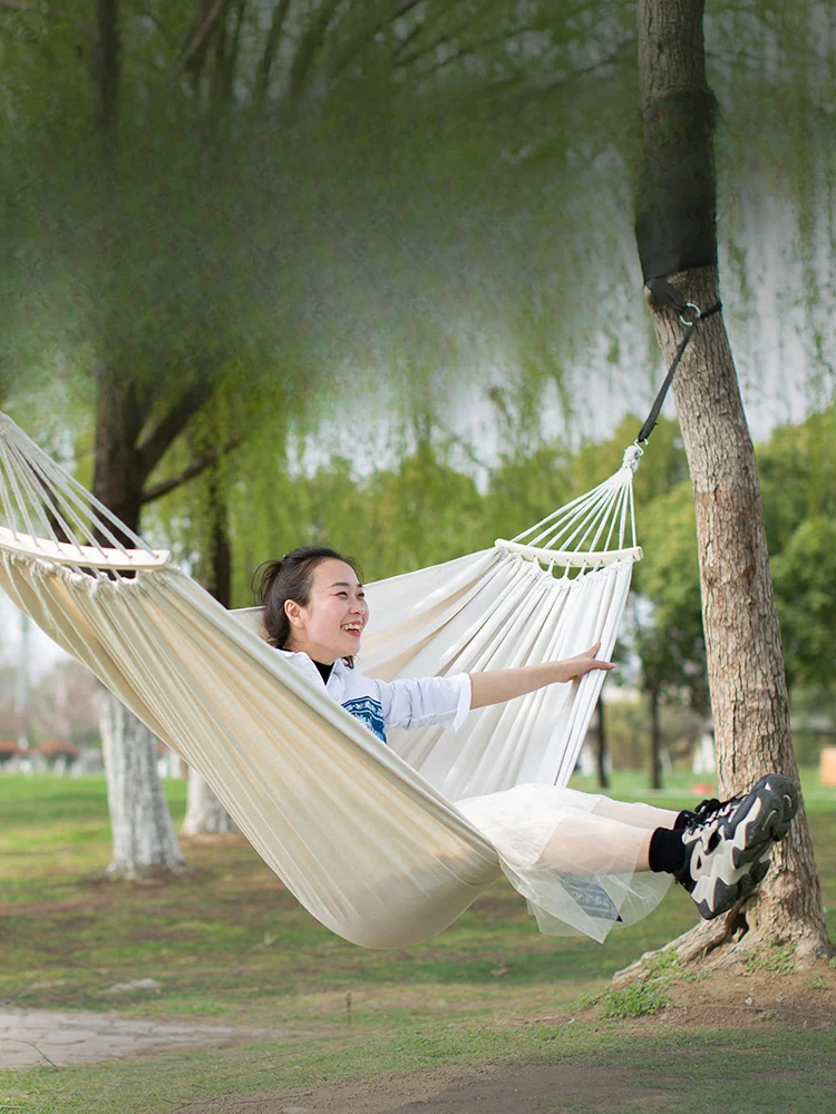 Hammock Outdoor to Swing Double Anti-Rollover Glider Dormitory Bedroom Student Hemp Rope Indoor Leisure Artifact