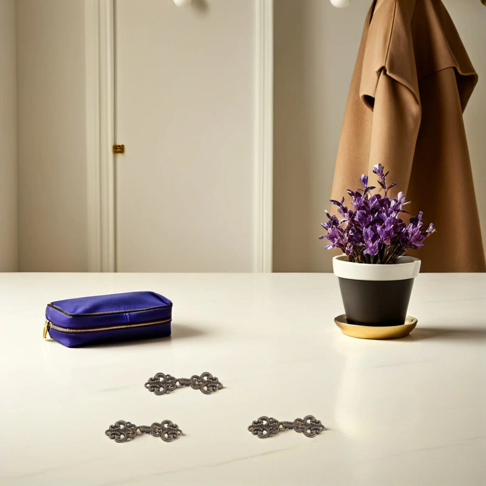 20 pares de botões de sapo com nós chineses, fixadores de metal vintage para projetos de costura cheongsam, acessórios de roupas tradicionais