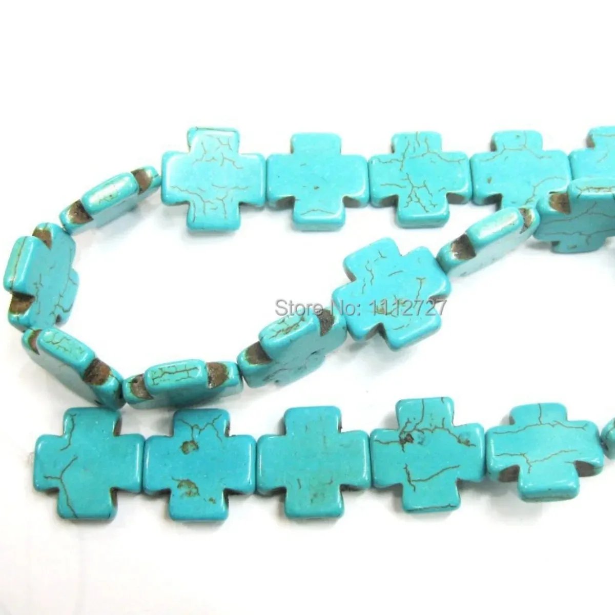 

Accessory Crafts DIY Stone Beads Jewelry Cross Blue Howlite Semi Finished Stone Balls Gifts Accessory Part 15" 20x20mm Wholesale