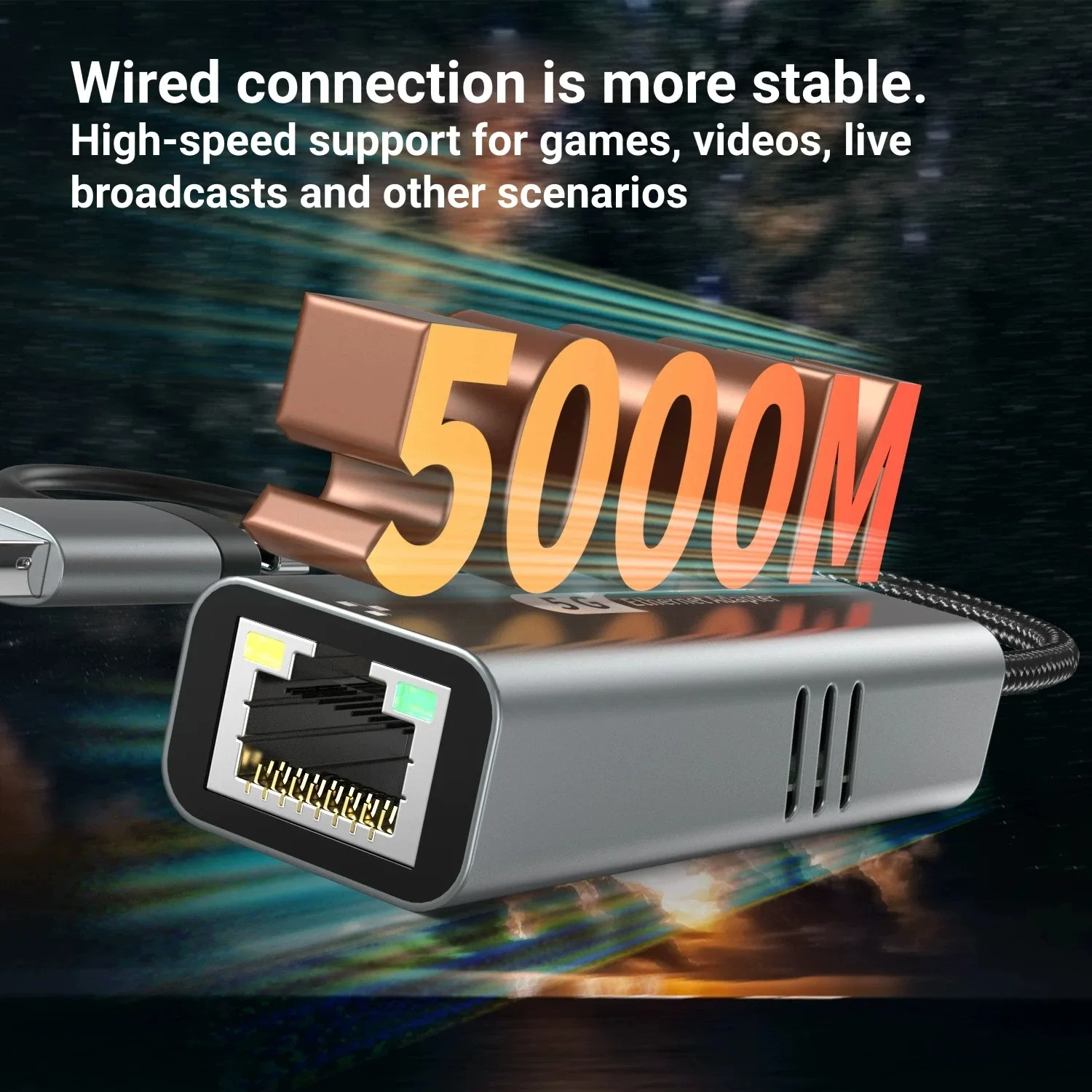 Adaptador ethernet usb 3.2 tipo c 5000mbps usb a para placa de rede rj45 para laptop macbook samsung ipad usb ethernet gigabit