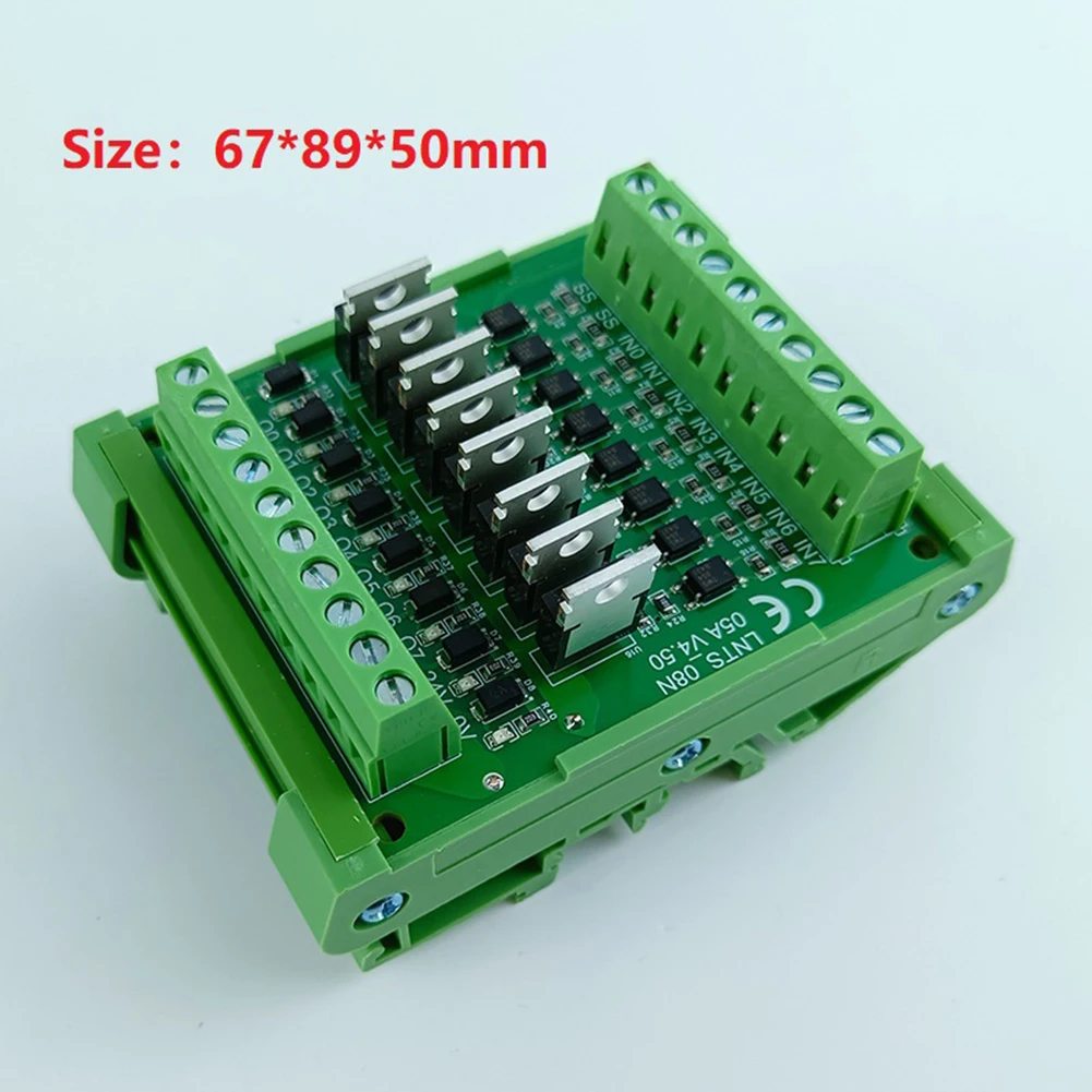 

8 Channel PLC DC Increase Board 5A 12/24VDC NPN Output Industrial Control Module Optocoupler Isolation Board Voltage Converter