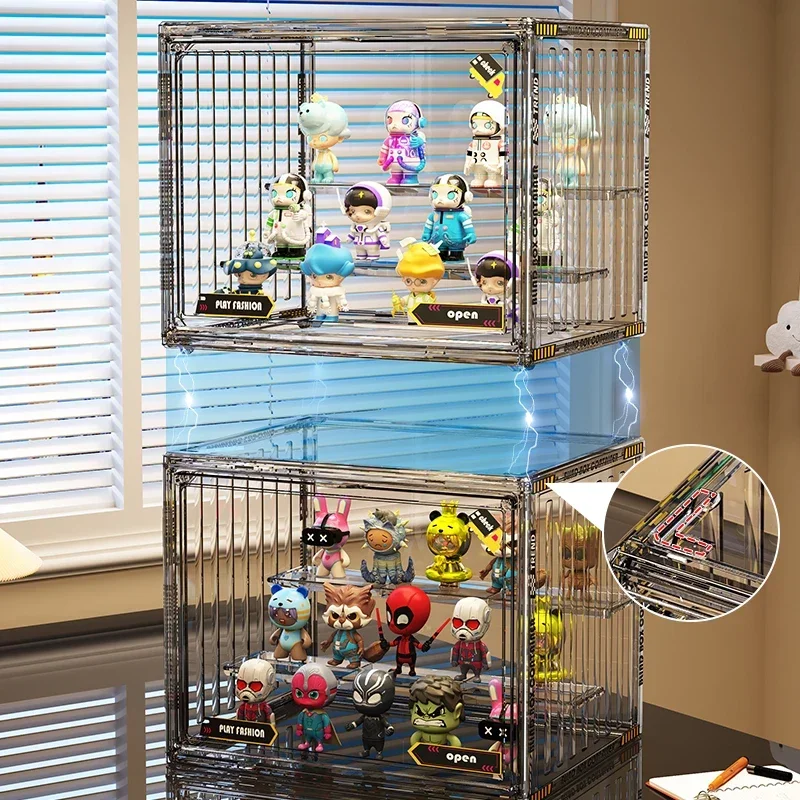 Blind Box Storage Display Rack Transparant Stofdicht Mannequin Opslag Pop Model SPEELGOED Display Box Kast Stand Bubblegum