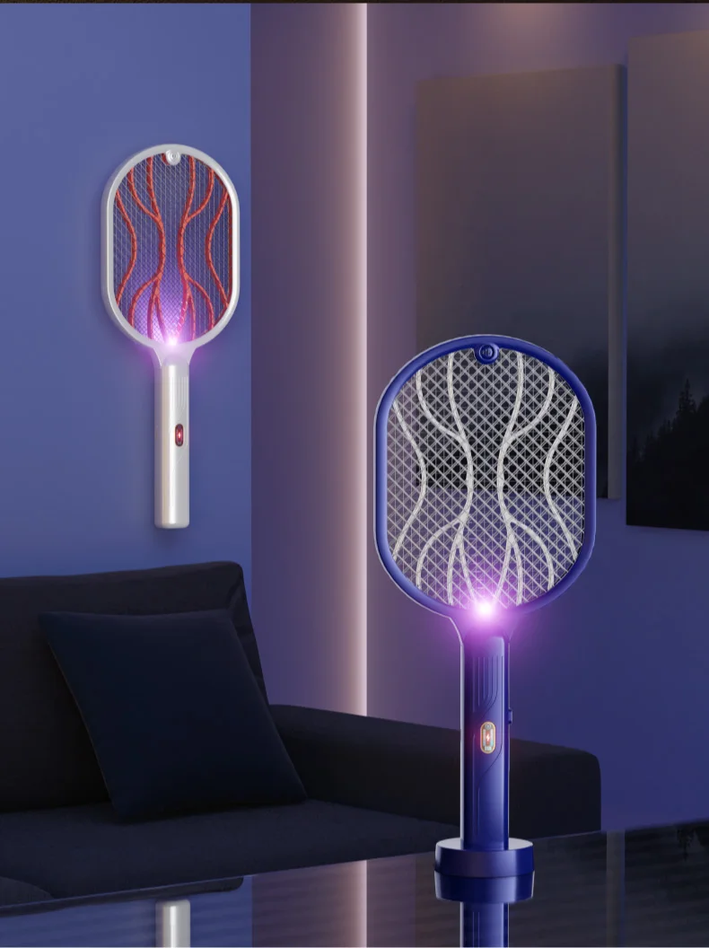 2-in-1 Electric Mosquito Swatter (Mosquito Swatter Function & Mosquito Light Function), Mosquito Killing Lamp, Electric Fly Swat