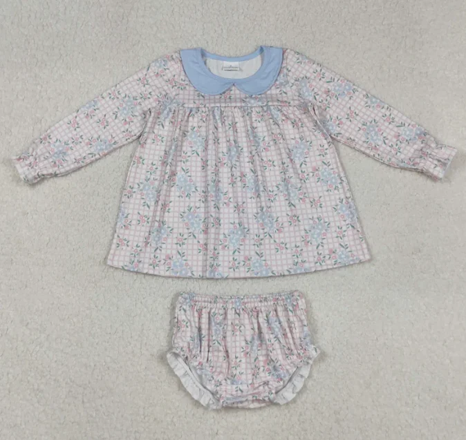 

Boutique Toddler Girls Bummies Outfits Baby Girls Flowers Bummies clothes Sets