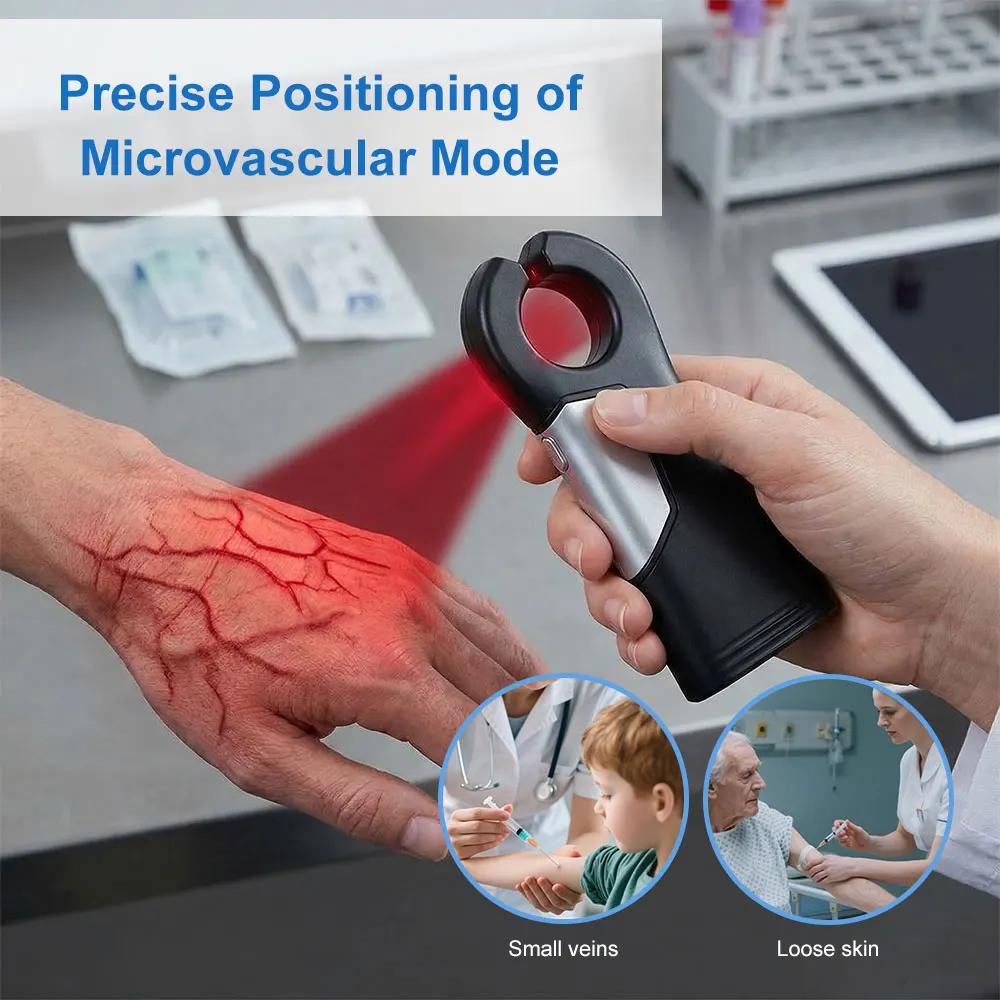 Portable Infrared Vein Locator 18pcs LEDs Medical Vein Finder Machine Handheld Emergency Vein Viewer for Nurse Injection Helper