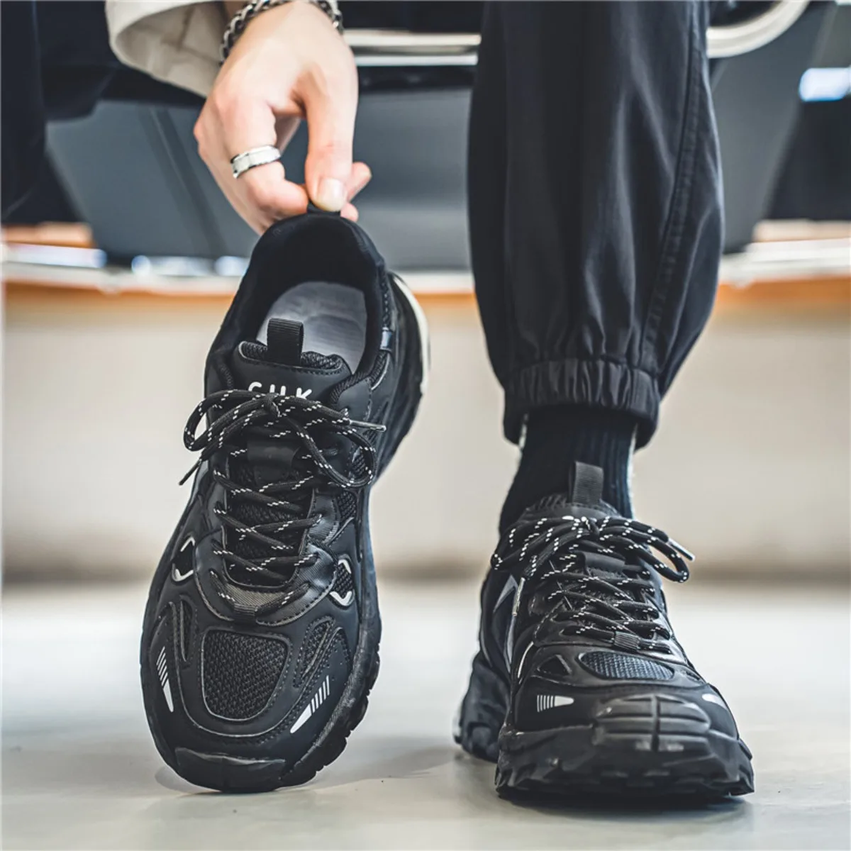 

Men's Trendy Dad Sneakers - Mesh Breathable Heightening Shoes Hot-Sale Multi-Season Casual Running Sports Shoes for All Seasons