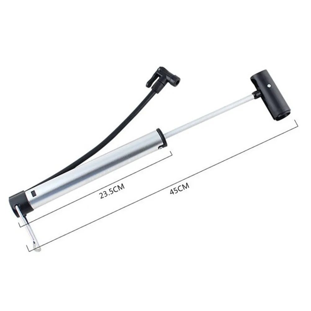 

Mini Portable Bike Pump Aluminum Alloy Folding Design High Pressure Inflator Compatible with American French Nozzles Bike