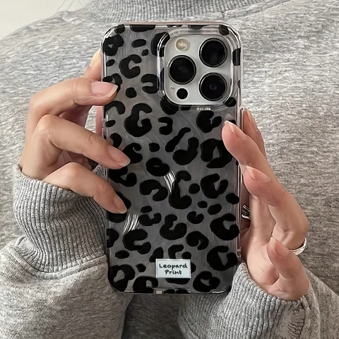 Премиальный чехол для телефона с леопардовым принтом для iPhone 17 16 15 14 13 12 11 Pro Max 7 8 Plus X XS, защитный от царапин, противоударный чехол-накладка (Funda Coque)