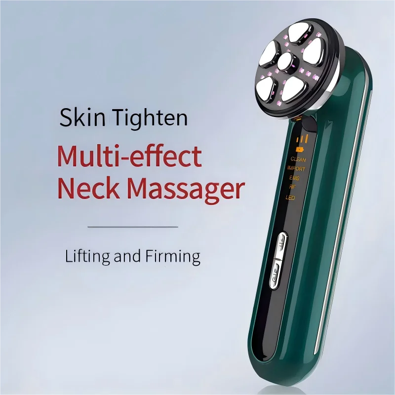 Dispositivo Facial de microcorriente, máquina de Estiramiento Facial, masajeador para apretar la piel del cuello, herramienta de belleza para rejuvenecimiento de vibración de fotones con luz LED