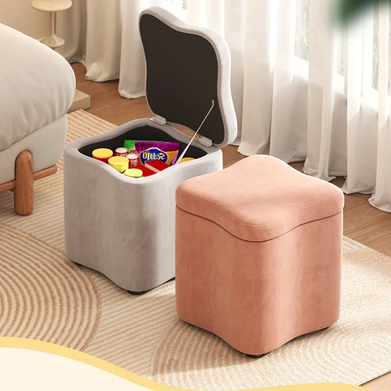 Living Room Fitting Room Storage Stool Fabric Art Shoe Bench Home Furniture Simple Storage Stool Modern Tabouret De Stockage