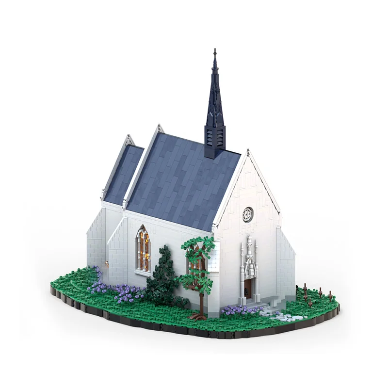 Model Średniowiecznego Zamku MOC Klocki Konstrukcyjne Kaplica Architektura Modularna Technologia Prezent dla Dzieci Zabawki do Składania Zestaw