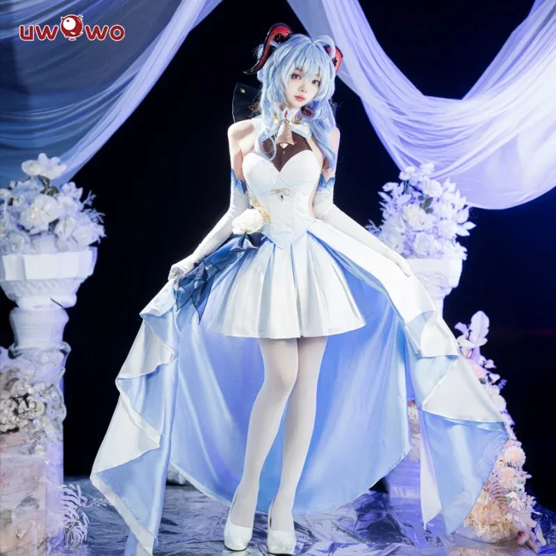 

LAST BATCH UWOWO Genshin Impact Fanart Ganyu White Gown Dress Cosplay Costume