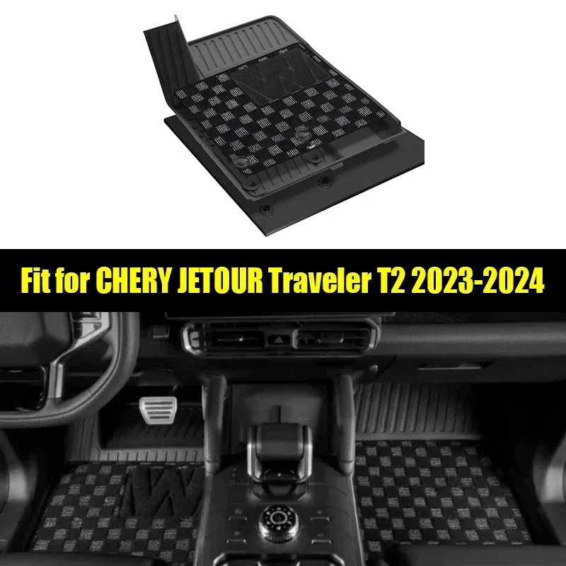 

New! Auto Waterproof TPE Foot Mat Fit for Jetour Traveller T2 2023 2024 Environmentally Friendly Foot Mat Car Interior Trim Part