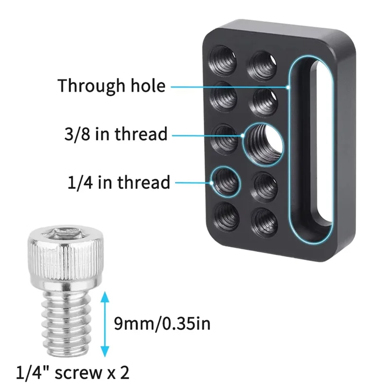 AT82-CP03 Mini Multi-Functional Cheese Plate Quick Installation Porous Connection Board For Camera Cage& Guide Rail Block