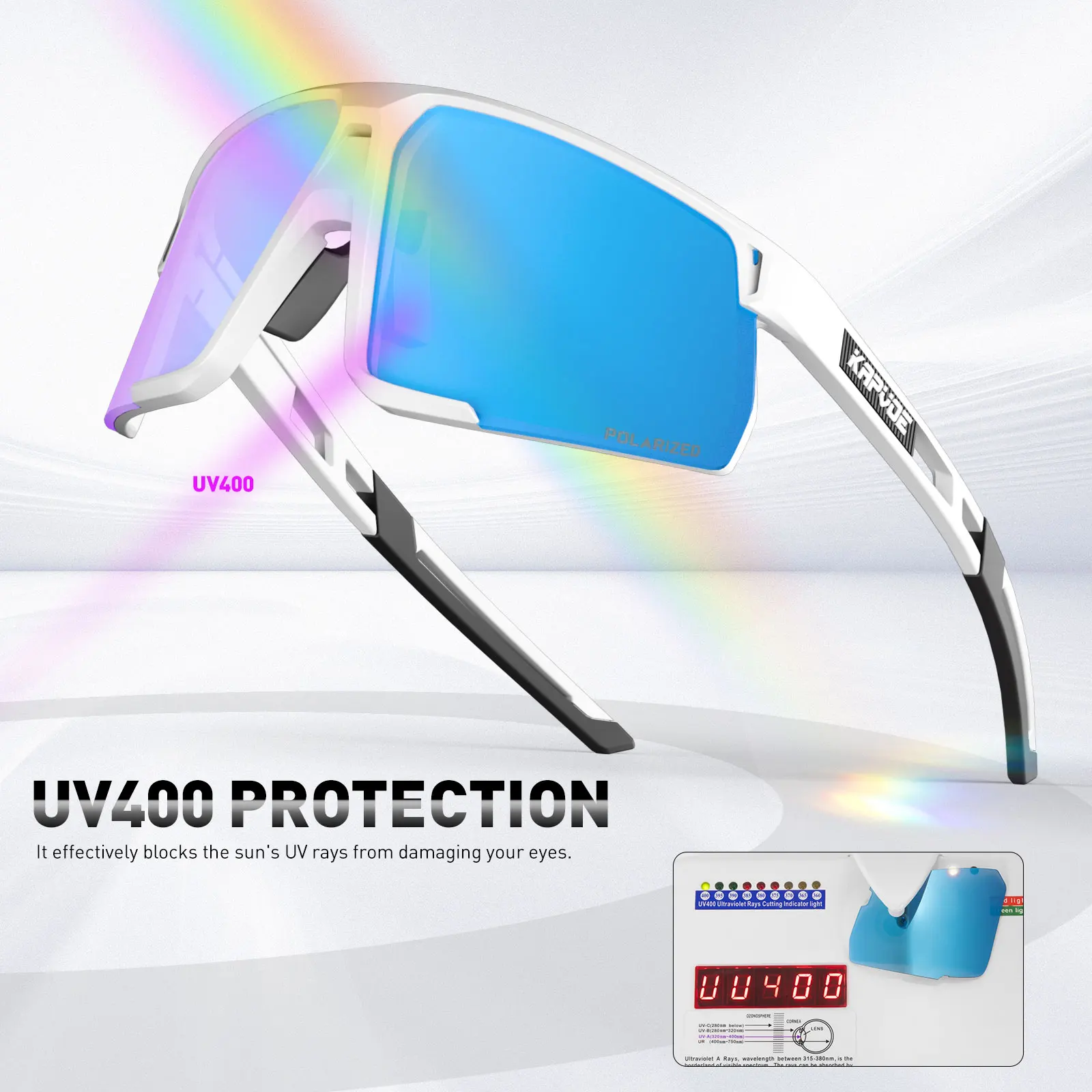 Kapvoe نظارات ركوب الخيل في الهواء الطلق الاستقطاب النظارات الشمسية الصيد نظارات الرجال النساء الرياضة ركوب الدراجات نظارات UV400 نظارات حماية