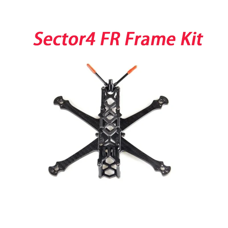 HGLRC Sector4 FR 4inch 178mm FPV Frame Kit W/3mm Arm 3K Carbon Fiber Compatible 4inch Propeller for FPV Racing Drone Part