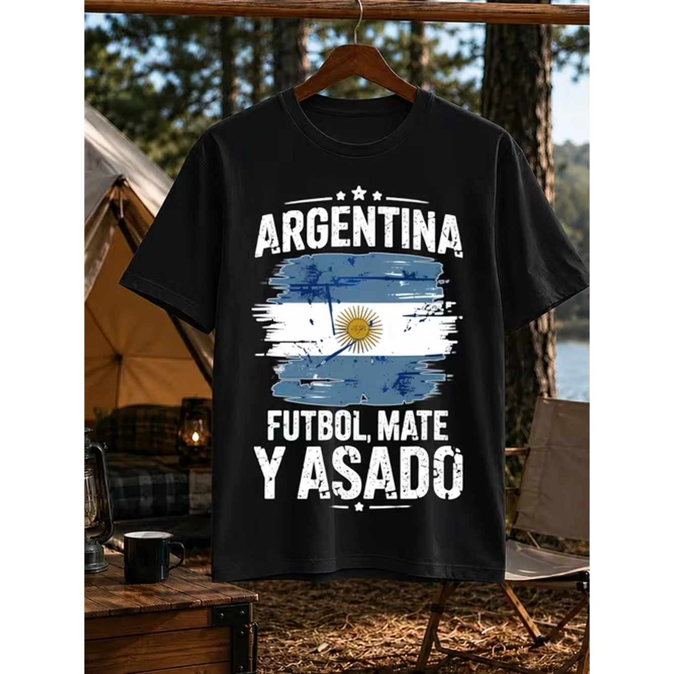 Product Image Men's  T-shirt - Vintage and  Design Short Sleeve T-shirt , Sports  Casual  Outfit , Suitable for Fitness  Gift , Machine Washable