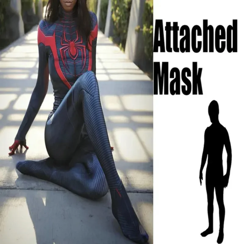 أزياء نسائية جديدة لعام 2025 Spidercosplay مايلز موراليس PS5 أزياء تنكرية للبالغين والأطفال بيتر باركر البطل الخارق Zentai بدلة قفز للحفلات ☆ ☆ #4