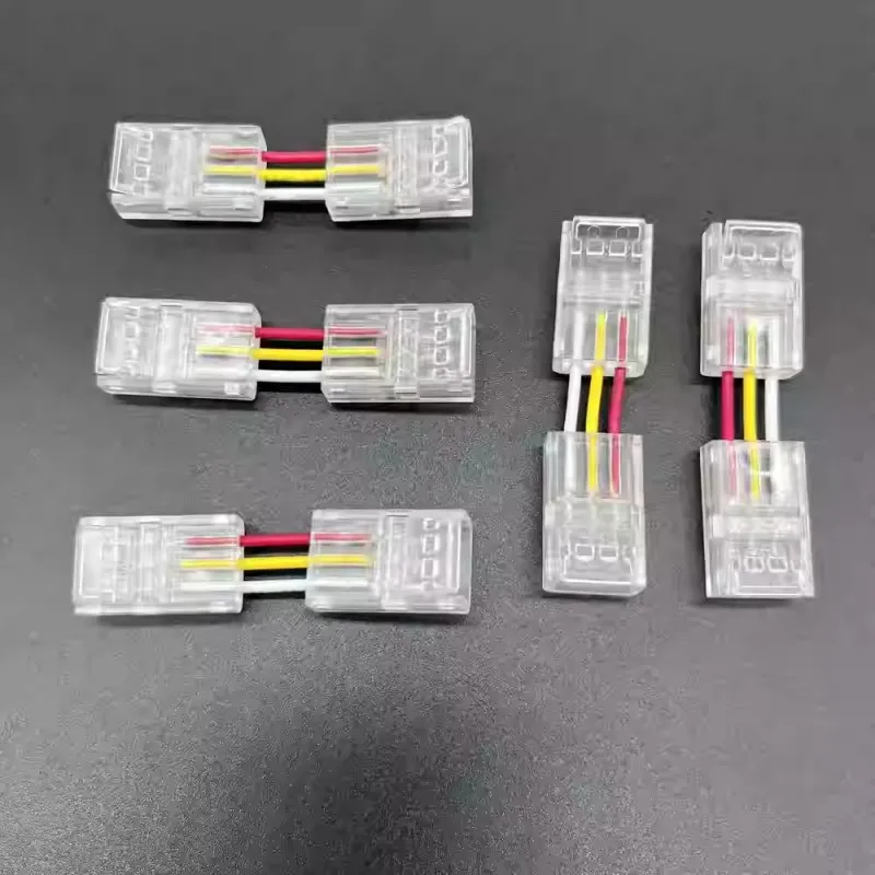 3Pin Connector for 8mm 10mm CCT Tunable COB LED Strip Light Solderless Strip to Wire Strip to StripTerminal Extension Connection