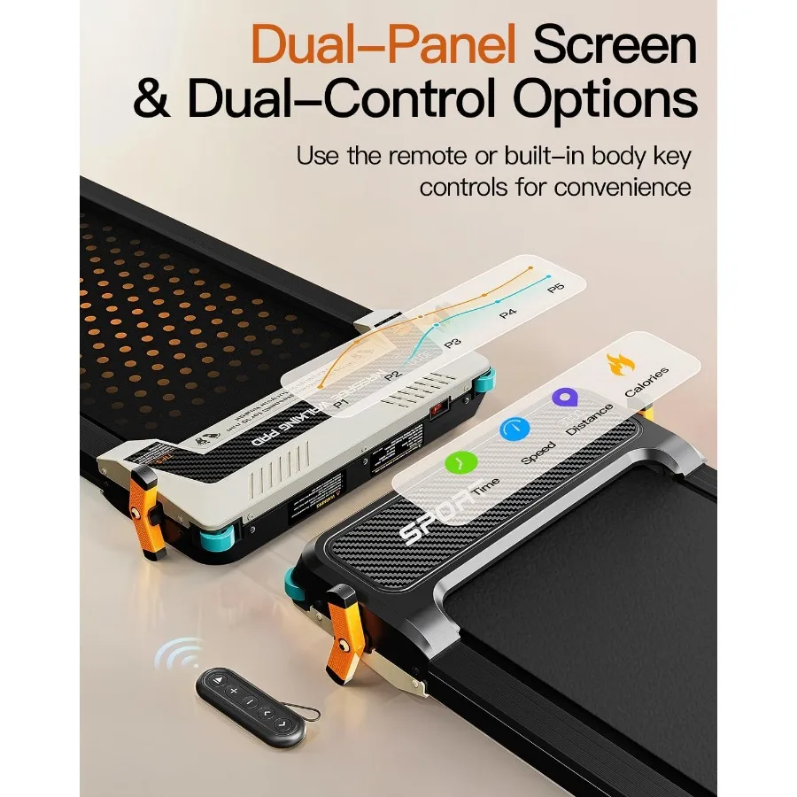 جهاز مشي متعدد الاستخدامات مع مائل للاستخدام المنزلي والمكتبي - جهاز مشي مزدوج الجوانب تحت المكتب مع ماسا قدم مدمج