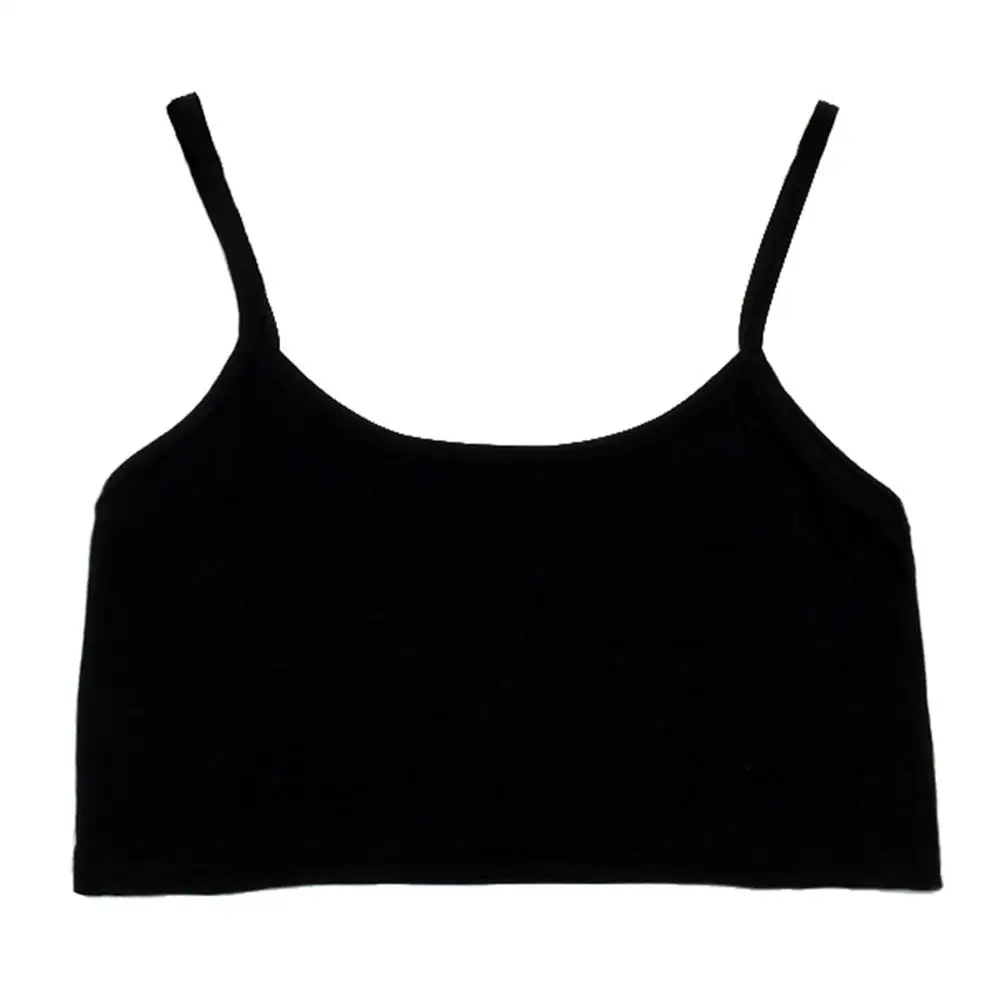 Top corto de verano para mujer, camisetas sin mangas sexis sin costuras, camisola con espalda descubierta, ropa interior cómoda de Color sólido a la moda, lencería