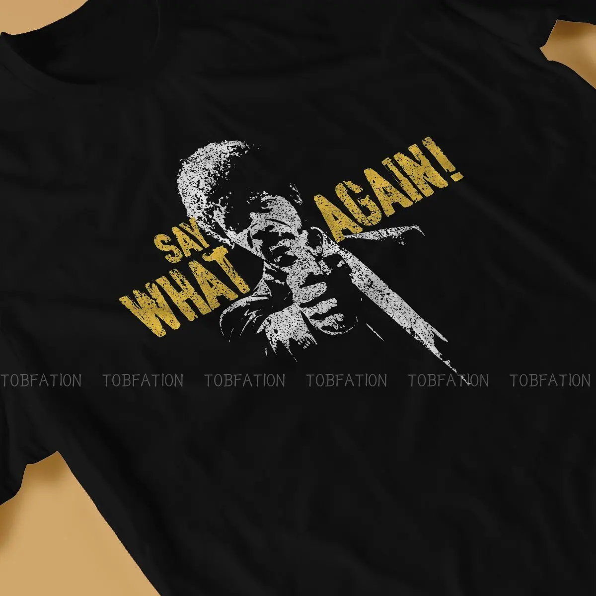 Pulp Fiction Movie Say What Again! - Jules Winnfield T Shirt Classic Punk High Quality Tshirt Oversized Crewneck Men Clothes