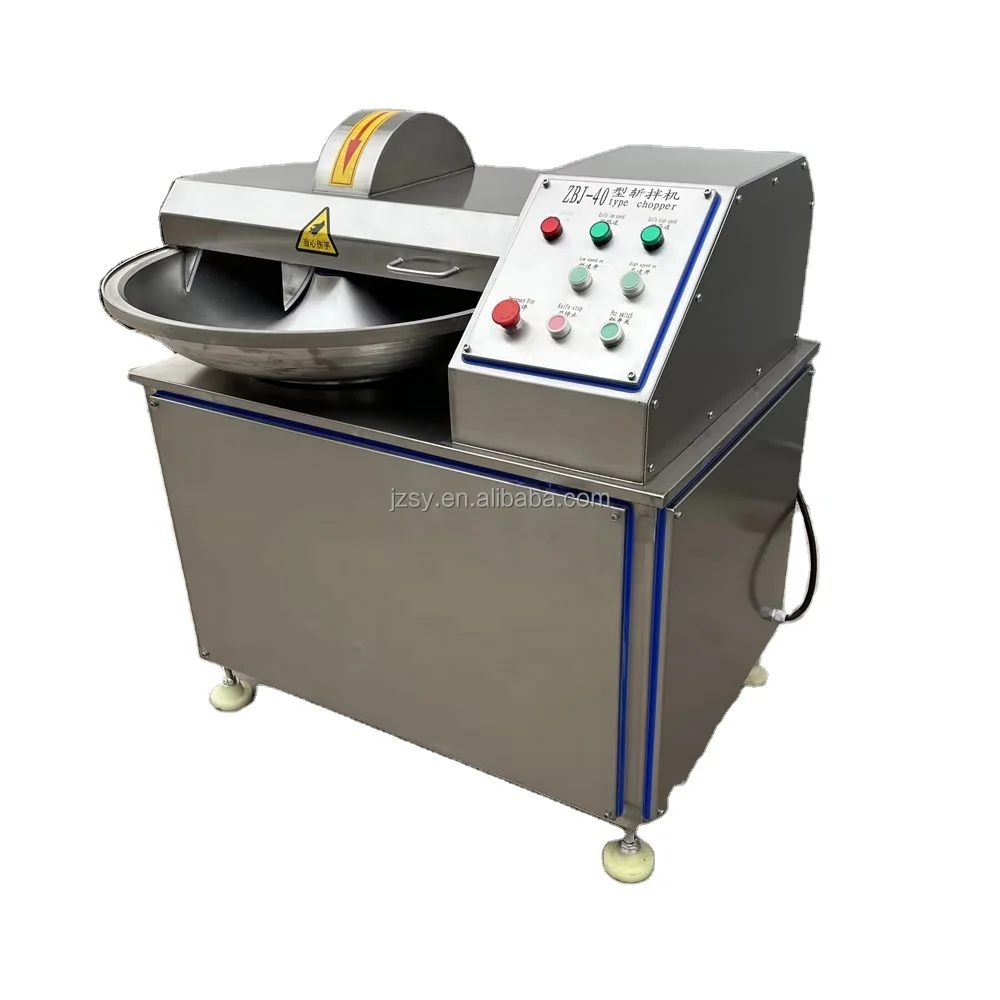 

304 SS High Efficiency Meat Bowl Cutter Variable Frequency Speed Adjustable Meat Mincer Chopping Mixer Machine