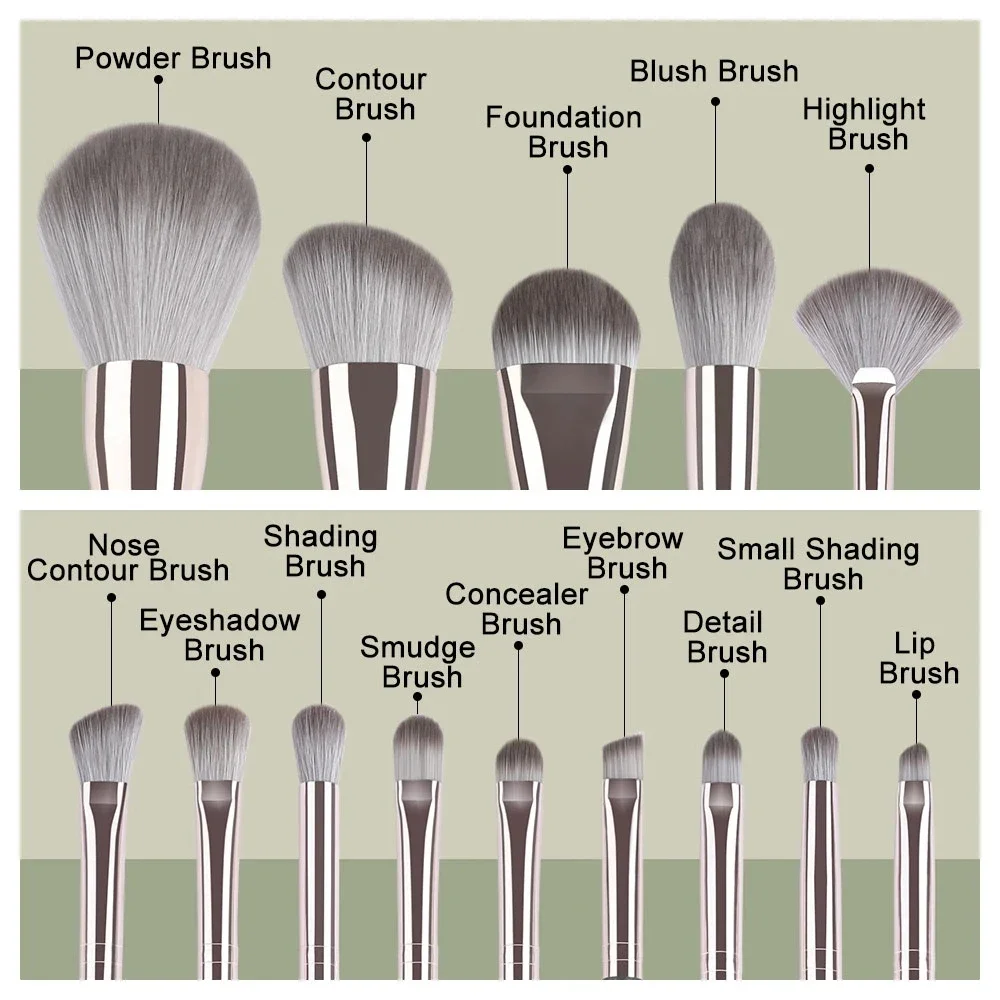 10-20PCS Makeup Brushes Set Soft Detail Loose Powder Eye Shadow Highlighter Foundation Concealer Blush Contour Women Makeup Tool