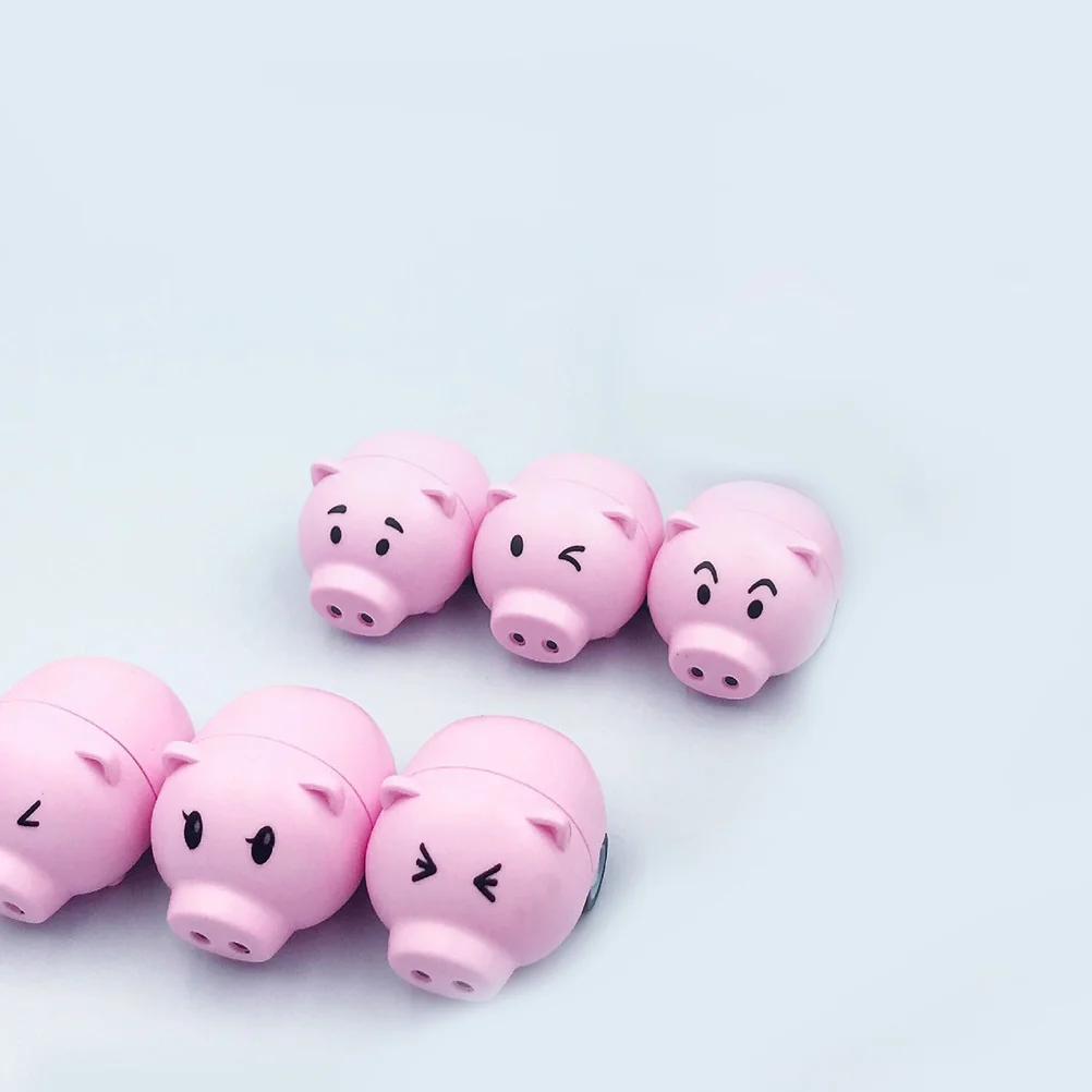 18個入り ミニ豚プルバックカー 明るい漫画デザイン 慣性車両 子供向けパーティーの記念品 遊びで手と目の協調を鍛える