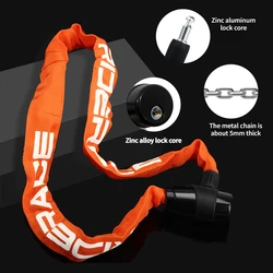 Bicycle Chain Lock Motorcycle Anti-theft Electric Battery Car Locks Extended Anti-pry Anti-hydraulic Shear Bike Accessories