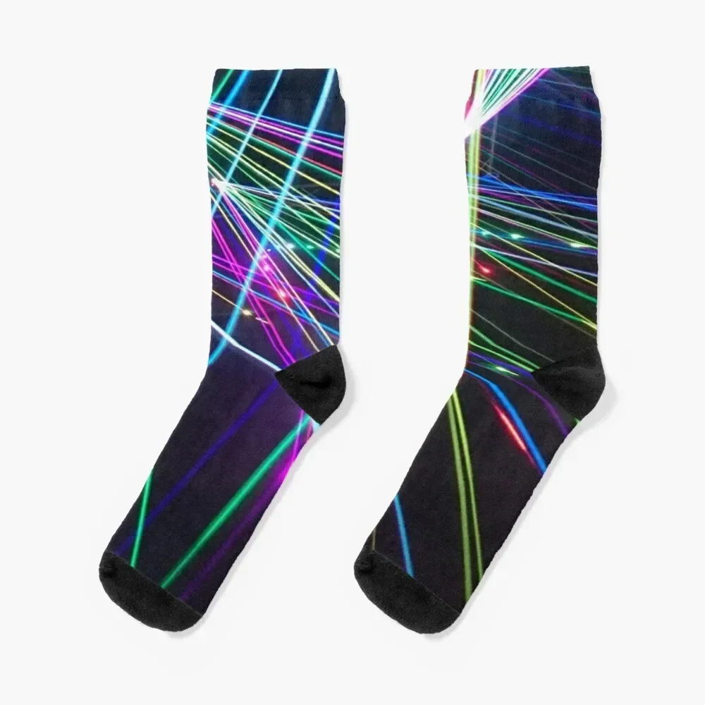 Awesome laser tag carpet: light show Socks luxury custom cute cotton Women Socks Men's