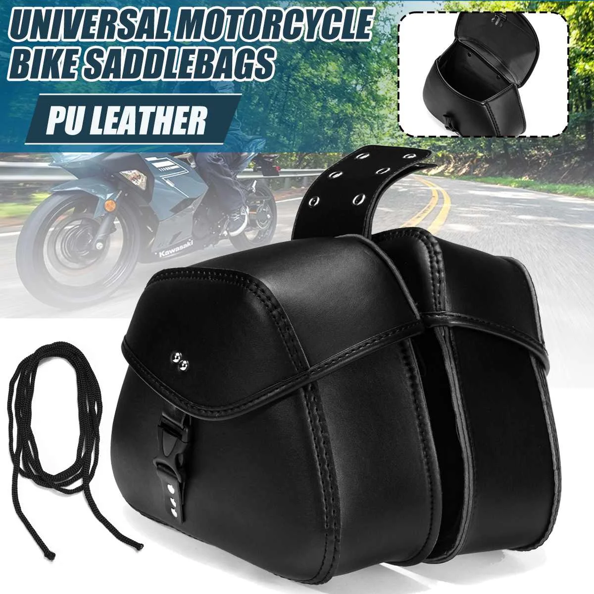 

1 Pair Universal Motorcycle Saddlebags Side Tool Pouch Luggage Storage Bags Saddle Bags Backseat Bag