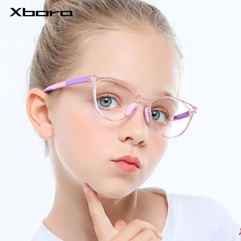 

Xbora Children Glasses Frames Cat Eye Design Girls Kids Eyeglasses TR90 Spectacles Amblyopia Myopia Optical Glasses Frame 2236