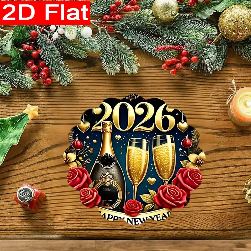 

VIKAMA 6PC 2026 New Year Champagne Mat Gold Sparkling Rose Champagne Cup Table Restaurant New Year Decoration