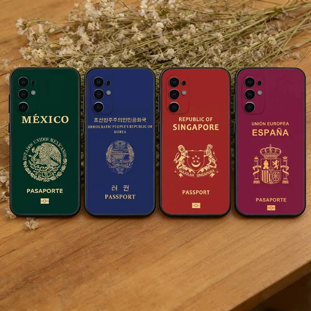 Passports O-of many countries   Phone Case For Samsung S25,S24,S21,S22,S23,S30,Ultra,S20,Plus,Fe,Soft Silicone Black Cover
