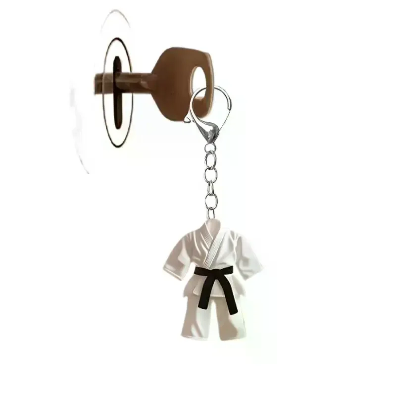 Taekwondo Clothes Pendant Keychain: Sports Themed Acrylic Ornament Charm 2D Flat Hanging Festive Party