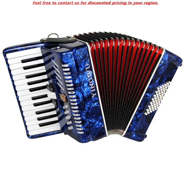 

Beginner Students Start Playing Musical Instruments 26 Keys 48 Bass Surface Celluloid Accordion