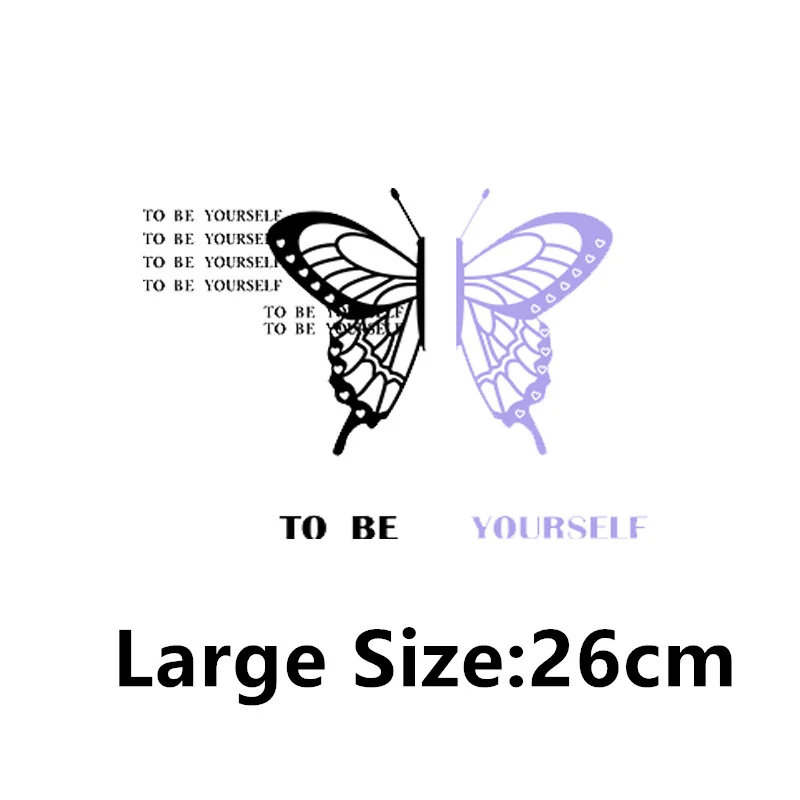 DIY Iron on Patch Butterfly Thermo Sticker Decals Heat Transfer on Clothes Iron on Hoodies Press Printing Accessories Applliques