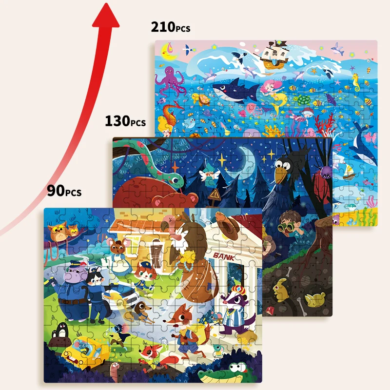 90 조각 나무 퍼즐 만화 동물 자동차 편지 번호 패턴 지그 소 퍼즐 게임 어린이를위한 교육 학습 장난감