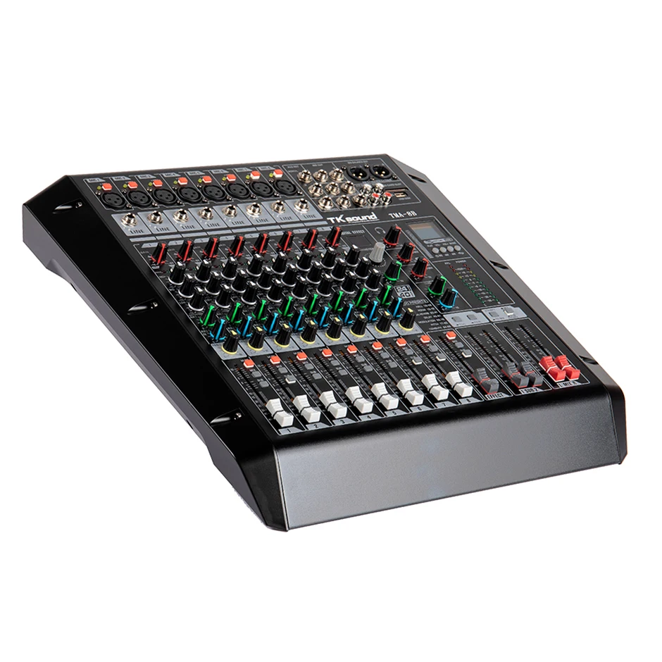 TKsound 8 Channel high quality console DJ stage performance Equalizer professional audio mixer