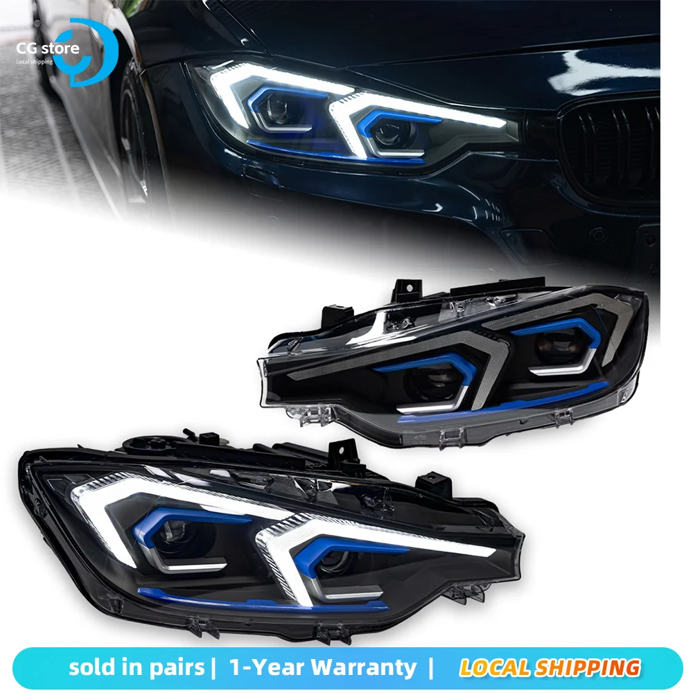 CG Car Styling Built in LED light bulb Headlight Assembly for BMW 3 Series F30 F31 M3 2012-2019 Front Lamps Auto Accessories