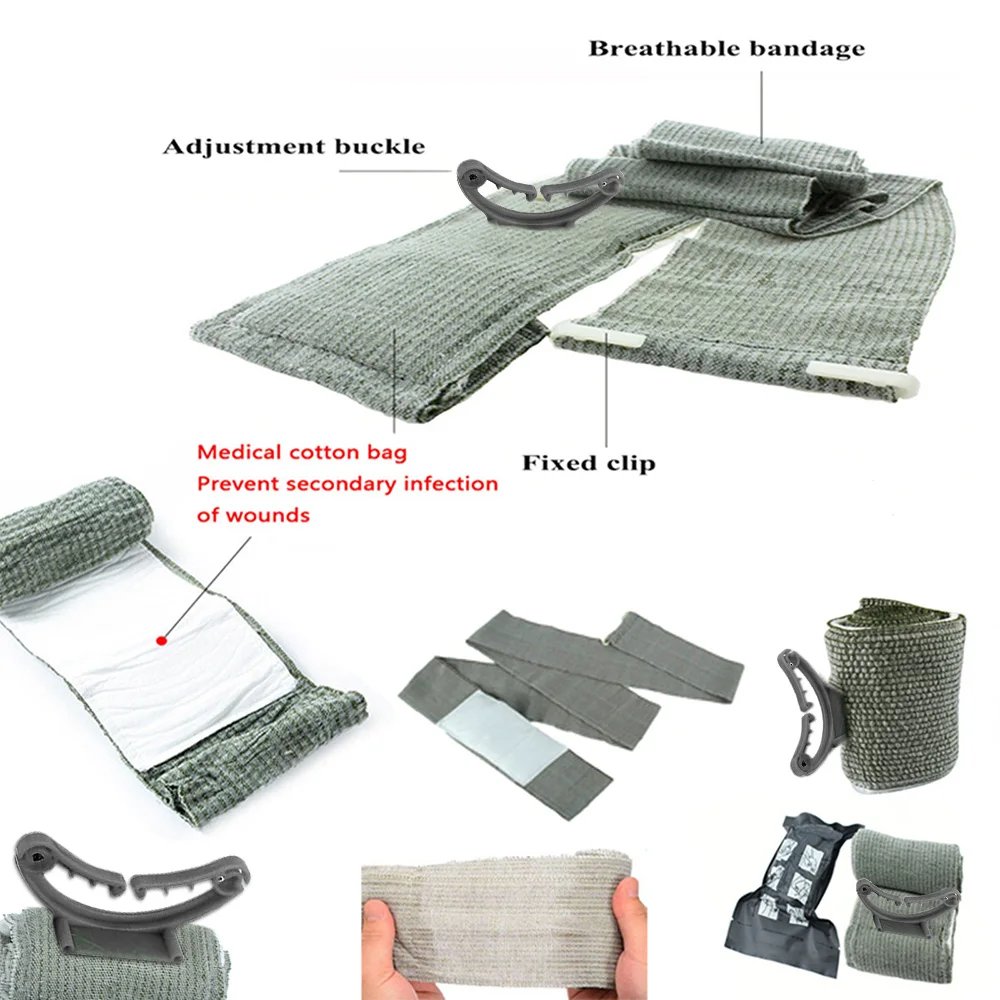 Military Medical Rescue 4/6in Israel Emergency Bandage Trauma Wound Dressing Combat Battle Compression Tactical First Aid IFAK